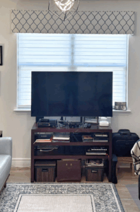 Fabric Cornice Top Treatment in Office