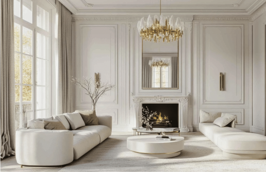 Window treatments for high ceilings.