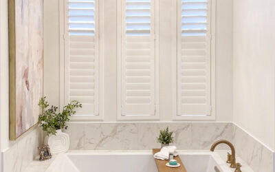 Custom Plantation Shutters Elevate a Flower Mound Master Bathroom Renovation