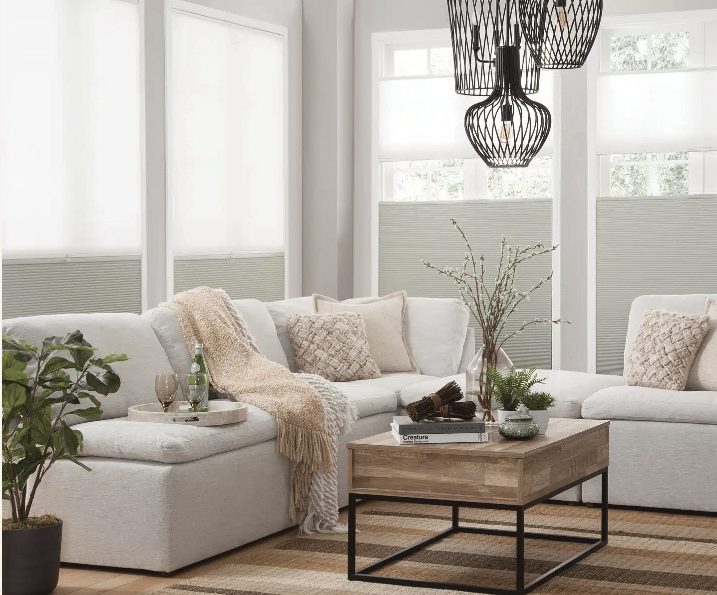 Norman top down bottom up honeycomb shades